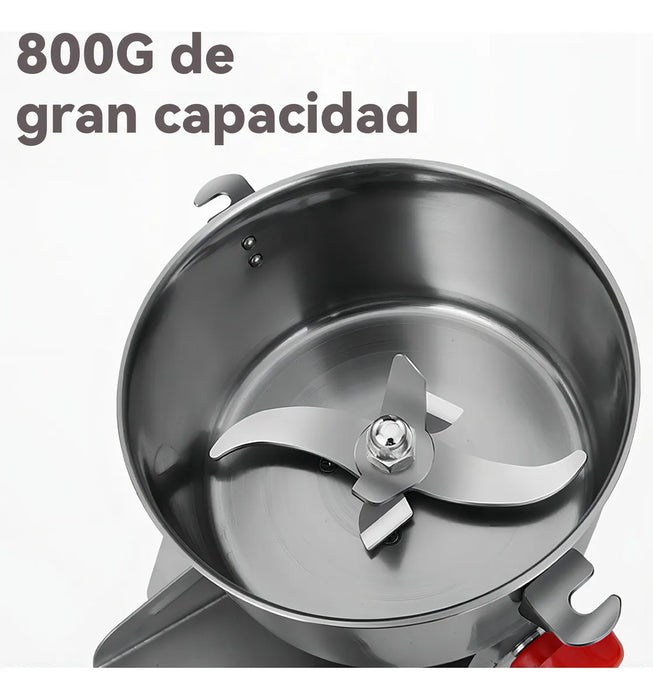 Molino Pulverizador Granos, Semillas Especias Eléctrico 800g GRADO B