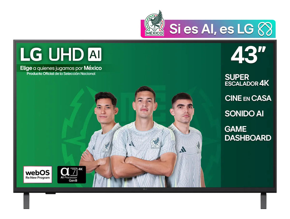 PANTALLA 43 PULGADAS LG UHD AI UA75 4K SMART TV 2025 43UA7500PSA GRADO B