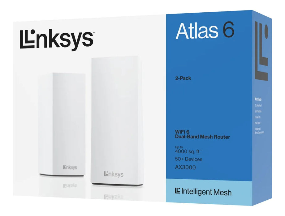 Router Linksys Atlas 6 Ax3000 Banda Dual Mesh 2pz Color Blanco GRADO B