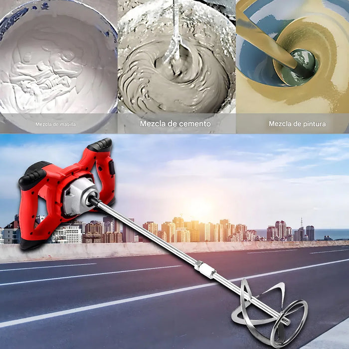 Mezcladora Electrica De Cemento/pintura 6 Velocidade 2100w   GRADO B