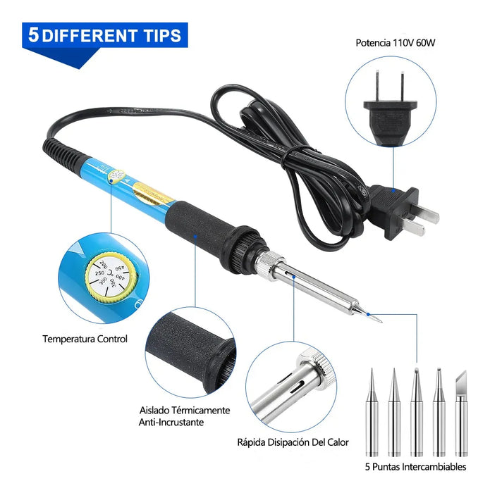Kit Soldador Electrico De Estaño 12313 GRADO B