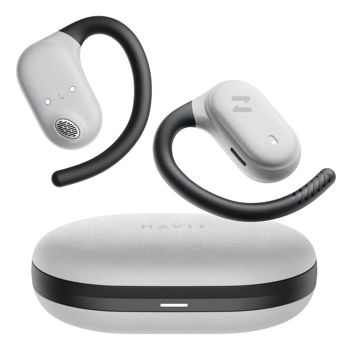 AUDÃ­FONOS HAVIT OWSFIT 02A OPEN-EAR INALÃ¡MBRICOS BLUETOOTH 5.4 PARA DEPORTE CON MICRÃ³FONO Y BATERÃ­A DE 64H GRIS GRADO A