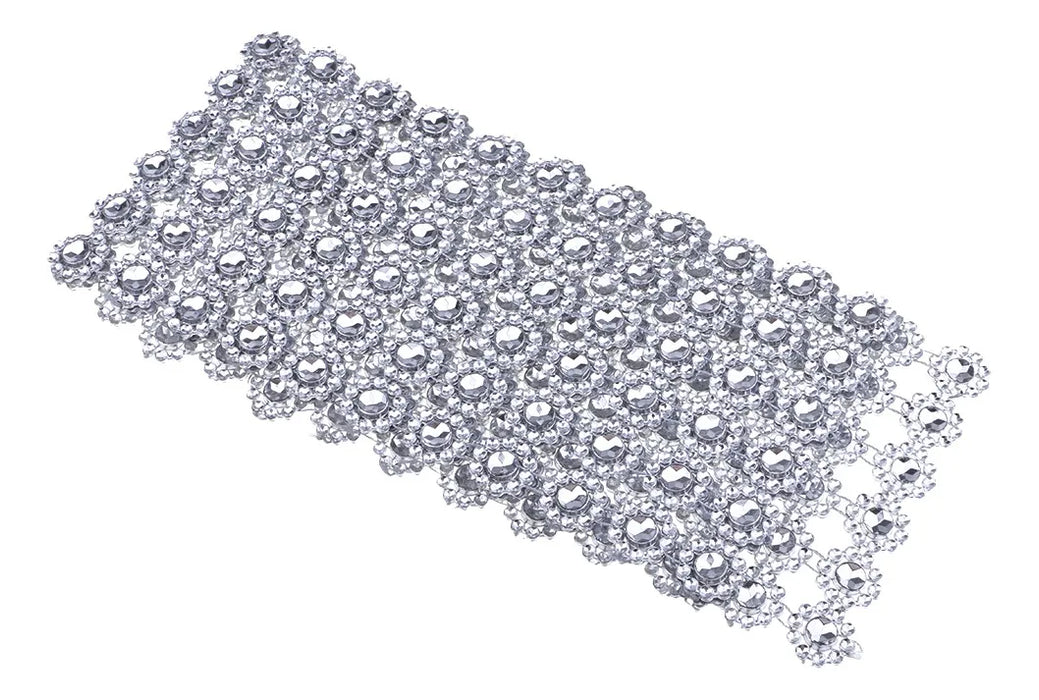 1 yarda flor diamante malla cinta cinta rollo cristal5854