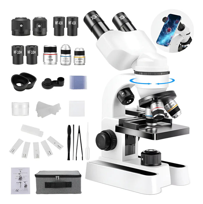 KITS DE MICROSCOPIOS ÓPTICOS BINOCULAR 40X-1600X PROFESIONA GRADO B