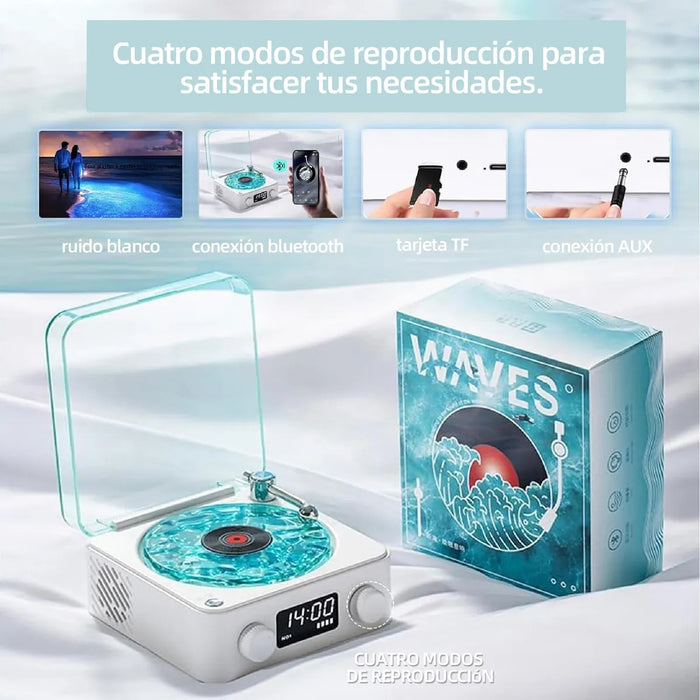 Altavoz Retro De Vinilo Con Reproductor De Discos Waves Ligh GRADO B