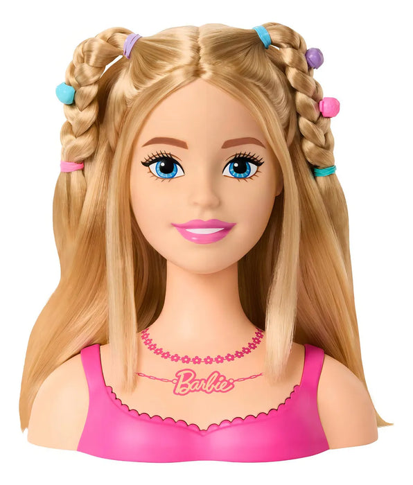 Muñeca Hmd88 Con 21 Piezas Cabezal De Peinado Cabello Rubio Barbie GRADO B