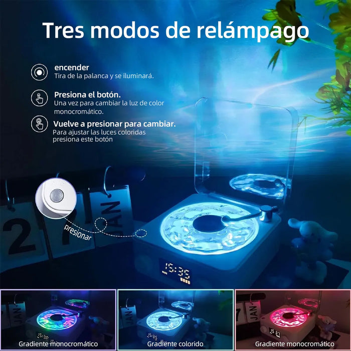 Altavoz Retro De Vinilo Con Reproductor De Discos Waves Ligh GRADO B