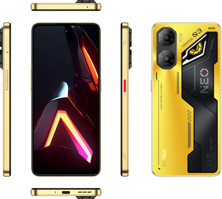 NUBIA NEO 3 5G  GAMING 256 GB, 20 GB(8 GB + 12 GB DINAMICA) AMARILLO AMARILLO GRADO A