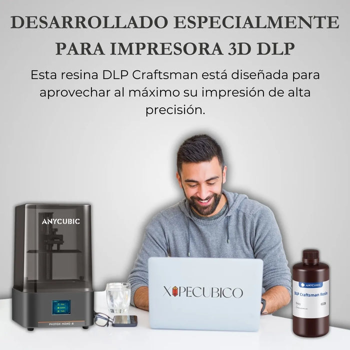 Resina Artesana Impresión Dlp Anycubic Alta Precisión Gris Grado B