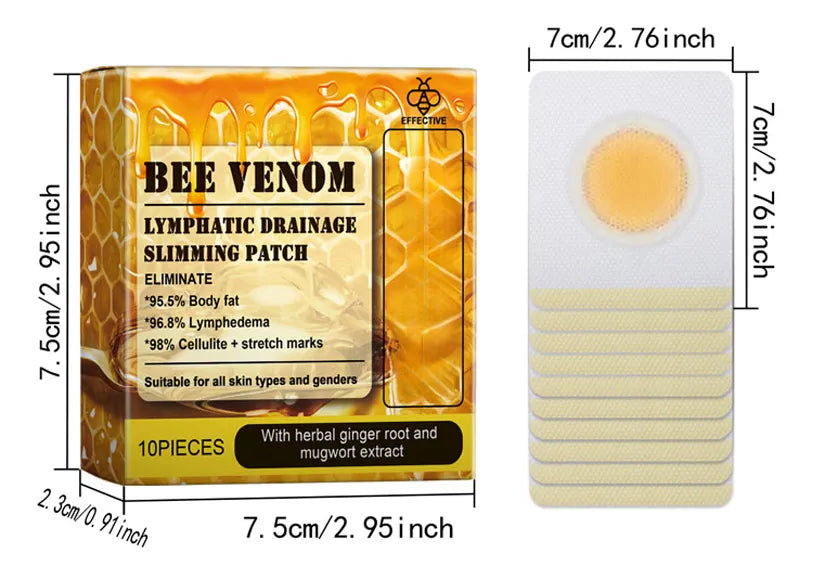 Parche Adelgazante Drenaje Linfático South Moon Bee Venon 3 Packs De 30 Unidades