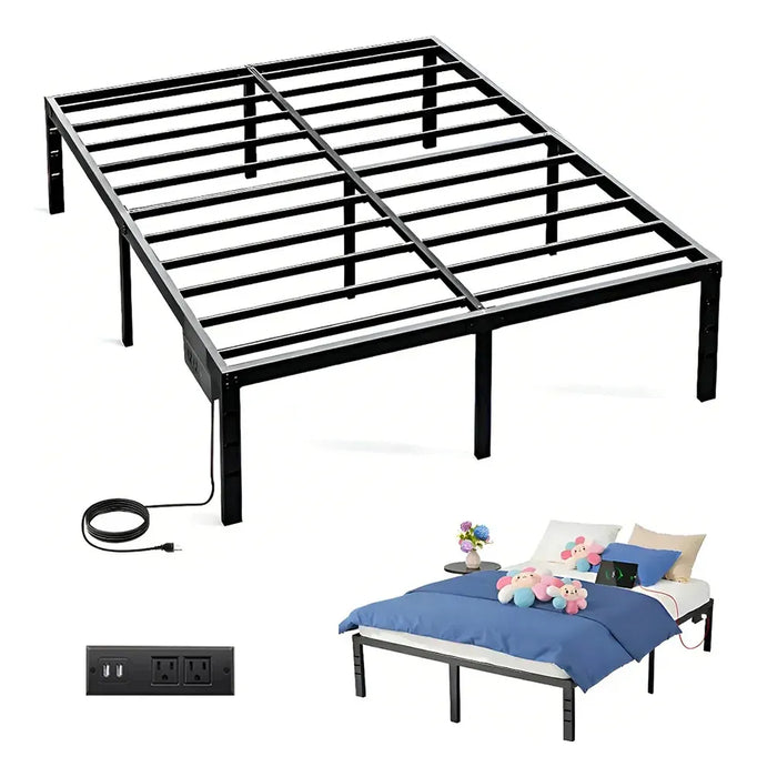 BASE DE CAMA MATRIMONIAL METAL CON ENCHUFE  GRADO B