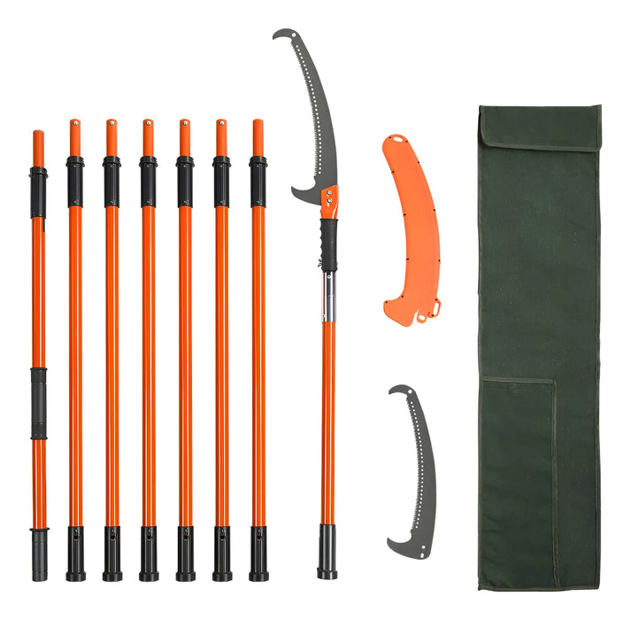 VEVOR PODADORA EXTENSIBLE MANUAL SIERRA POSTE ÁRBOL ARBUSTOS COLOR NARANJA GRADO B - TiendaKomet México