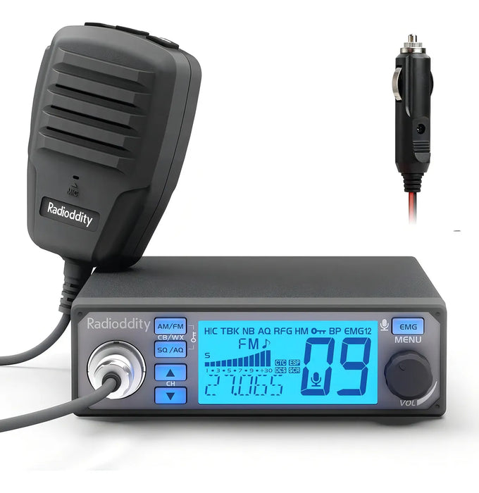 RADIO CB RADIODDITY CB-500 CON REDUCCIÓN DE RUIDO 4W GRADO A