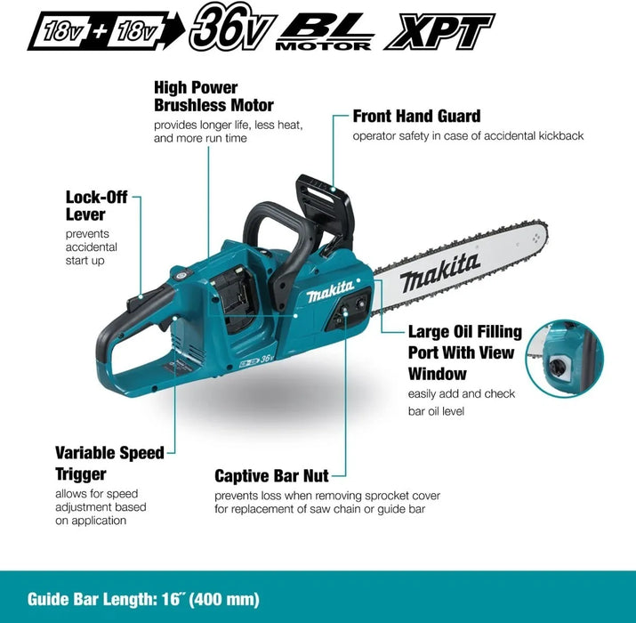 Motosierra InalÃ¡mbrica Makita Duc405pfe Color Verde/azul GRADO B