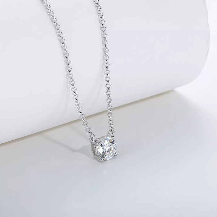 collar mujer de moissanita anuclub chapado en oro plata 925 5040