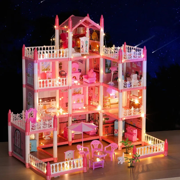 Casita Casa De MuÃ±ecas Castillo De Princesa Miniatura Diy GRADO B