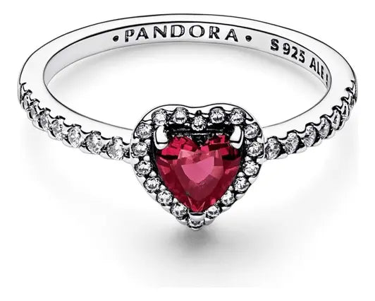 ANILLO PANDULA CORAZÓN RELIEVE ROSA INCLUYE KIT DE REGALO 2 GRADO B