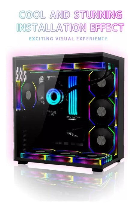 KIT DE 6 VENTILADORES PC GAMER, DISIPADORES DE CALOR RGB DE 4 GRADO A.
