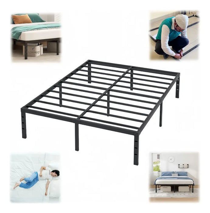SONHEO BASE CAMA MATRIMONIAL METÁLICA SONHEO NEGRO 189X135 CM PLEGABLE CON ALMACENAMIENTO GRADO B