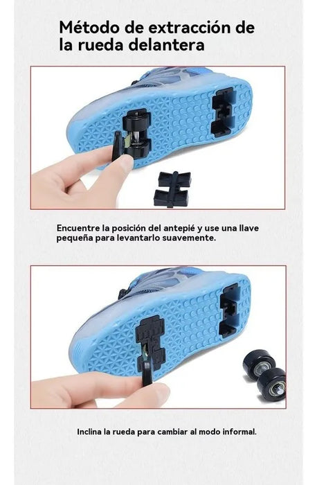 PATINES DE RUEDAS LUMINOSAS  PARA NINOS  19.5 GRADO B