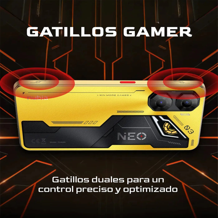 NUBIA NEO 3 5G  GAMING 256 GB, 20 GB(8 GB + 12 GB DINAMICA) AMARILLO AMARILLO GRADO A