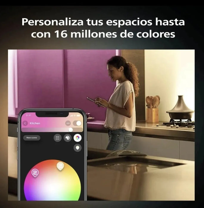 Philips Hue - foco LED inteligente A19 - Blanco y ambiente de color - foco interior de 60 W - Control con aplicación Hue - Funciona con Alexa, Google Assistant y Apple Homekit - Paquete de 3 GRADO B