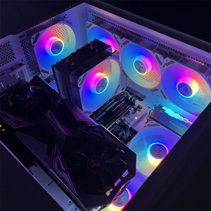 KIT DE 6 VENTILADORES PC GAMER, DISIPADORES DE CALOR RGB GRADO A