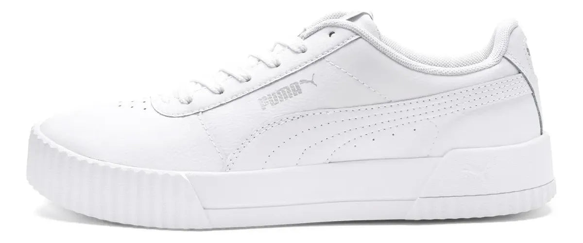PUMA 37032502 CARINA ZAPATILLAS PARA MUJER, PUMA BLANCO/PUMA SILVER, 26.0 M MX/9.5 US GRADO B