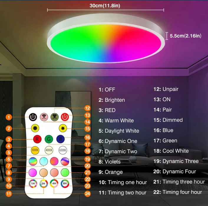 Lampara De Techo Led Rgb Lampara Colgante De Techo Smart Lig 1