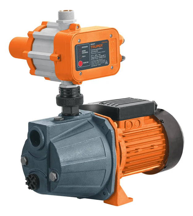 BOMBA PRESURIZADORA TIPO JET, 1 HP, CABEZAL DE HIERRO CON CONTROL TRUPER PRE-1 GRADO B