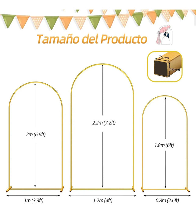 Mampara Decorativas Fiesta Metalica Cumpleaños Adornos 3 Pcs GRADO A