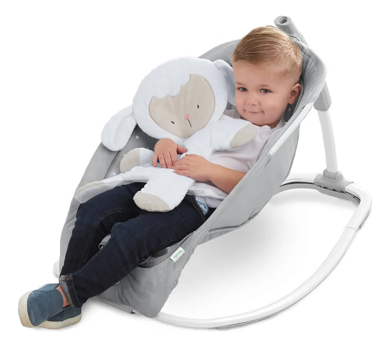 Bouncer Mecedor Ingenuity Rocking 2 en 1 Musical Vibracion Cuddle Lamb Grado B