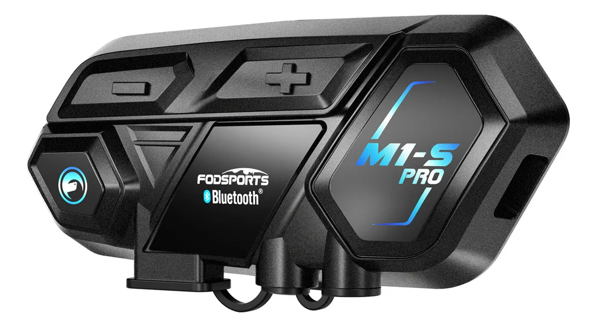 INTERCOMUNICADOR MOTO BLUETOOTH 5.0 FODSPORTS M1-S PRO 2000M 10 CONECTADOS IP65 GRADO A