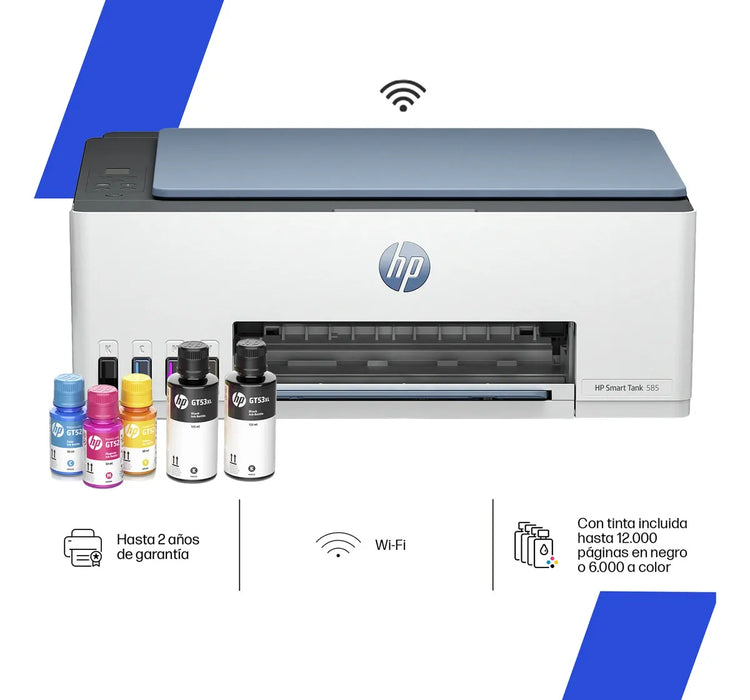 IMPRESORA MULTIFUNCIONAL HP SMART TANK 585, TINTA CONTINUA, 1 GRADO B