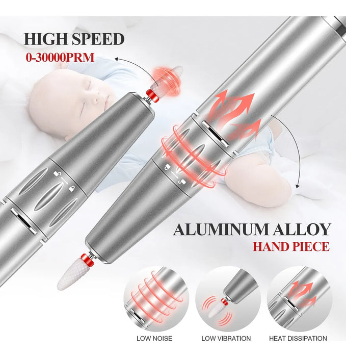 PULIDORA DE UÑAS DRILL SAVILAND, TALADRO DE UÑAS 30000RPM GRADO B