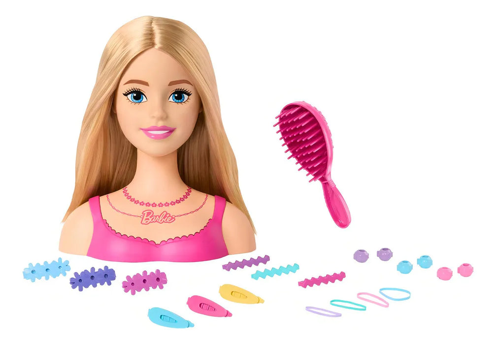 Muñeca Hmd88 Con 21 Piezas Cabezal De Peinado Cabello Rubio Barbie GRADO B