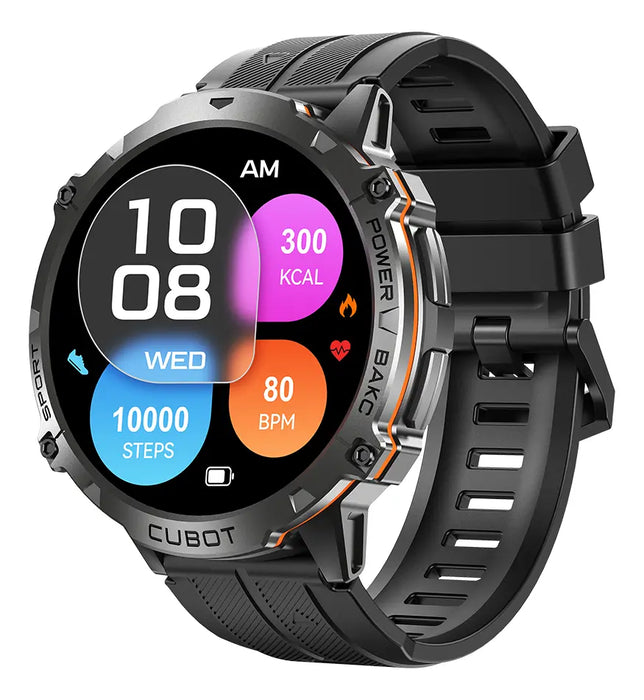 Reloj Inteligente Cubot X3 Smartwatch Con Llamadas Reloj Militar Para Hombre Negro Grado B
