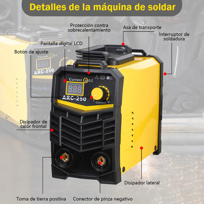 SOLDADORAS MAQUINA SOLDAR INVERTER PORTATIL INVERSORES, COLOR ROJO GRADO B