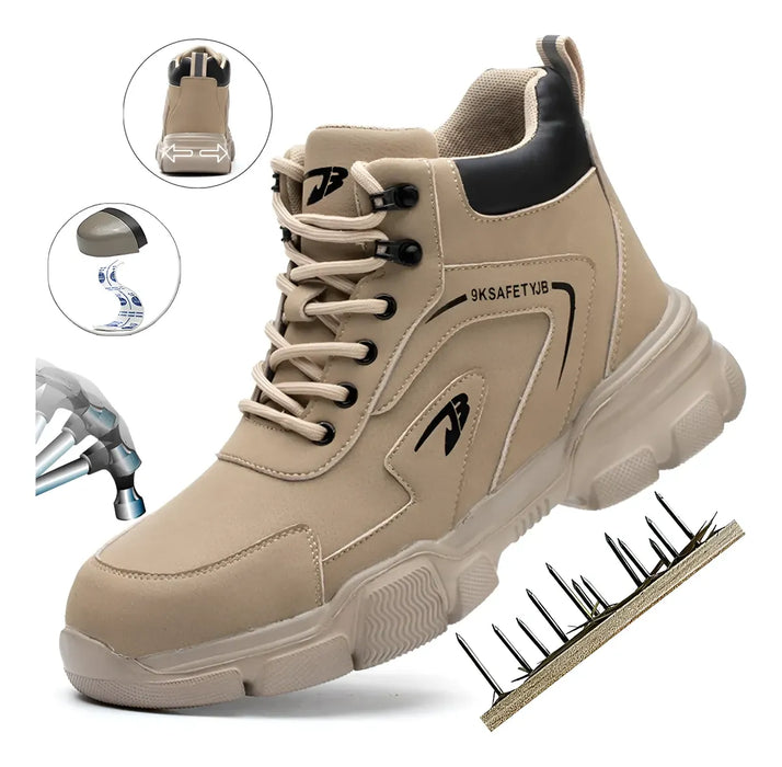 BOTAS DE SEGURIDAD HOMBRE MUJER ZAPATOS INDUSTRIAL TRABAJO TALLA 27 MX GRADO B
