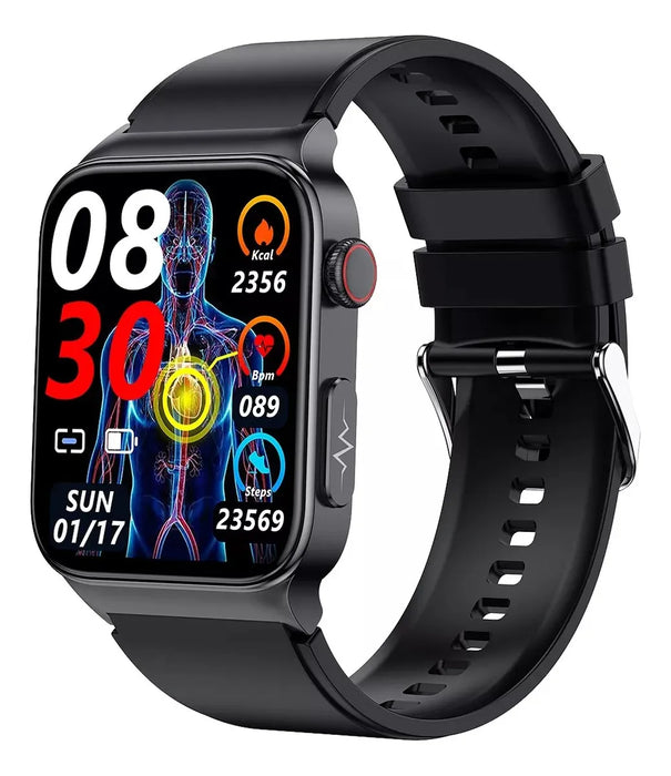 SMARTWATCH PARA HOMBRES,GLUCOSA, ECG, PPG, OXÃ­GENO E500 GRADO B