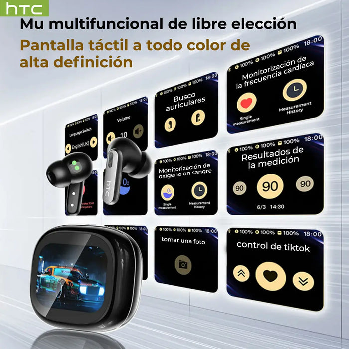 AUDIFONOS IN-EAR BLUETOOTH HTC NE46 IPX5 CON PANTALLA TÁCTIL GRADO B