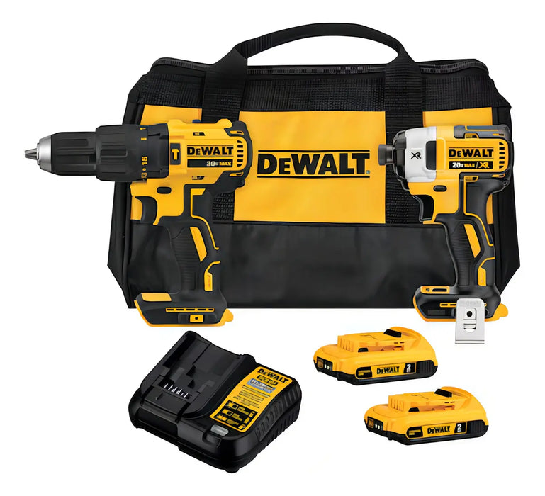Combo DeWalt DCK223D2-B3 | Taladro Percutor 1/2" + Atornillador de Impacto 1/4" | Maletín Incluido | Grado A ✨