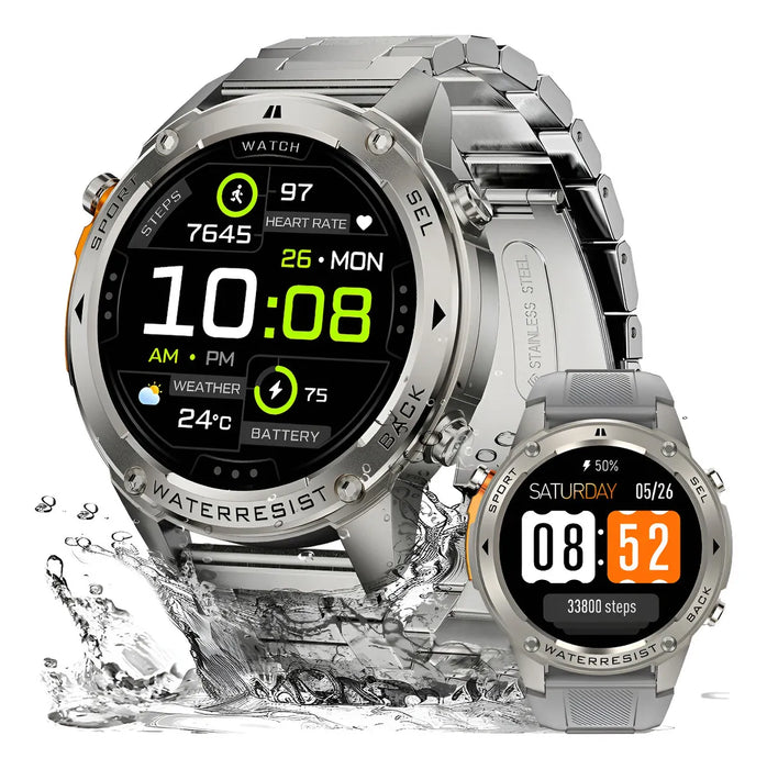 RELOJ INTELIGENTE EPOCHTEC RESISTENTE, GPS, BRÚJULA, 5 ATM, GRADO A