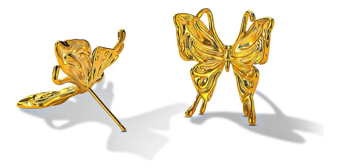 ARETES PLATA CHAPADO EN ORO DE 18K REGALO PARA MUJER DE MODA GRADO B