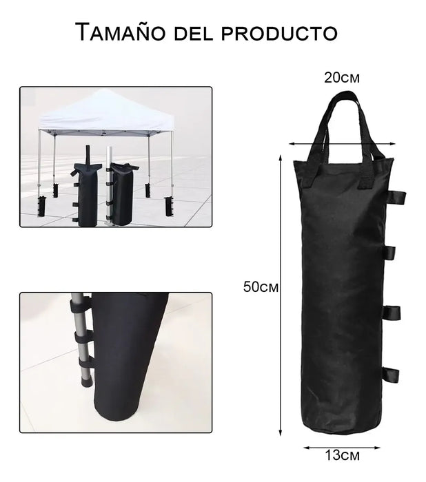 💪 4 BOLSAS DE PESO DE ARENA PESAS PARA TOLDO EMERGENTE CARPA LOTE 12 JUEGOS 💪 GRADO B