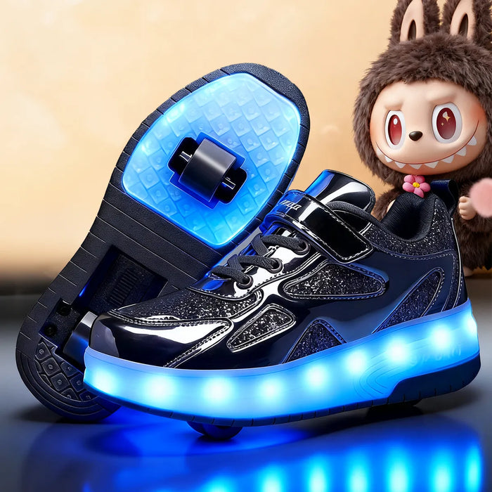 Patin Patines Tenis Led Niño Con 2 Ruedas Extraíbles Grado A