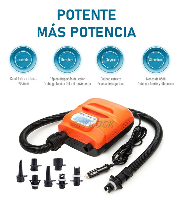 BOMBA DE AIRE ELECTRONICA PORTATIL PARA SUP PADDLEBOARD 20PSI GRADO B