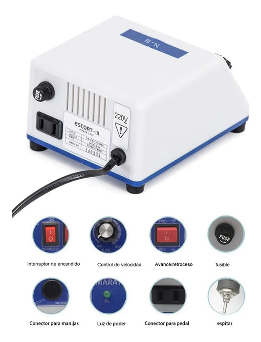 LIJADOR PULIDOR MICROMOTOR DENTAL N3 CONECTOR E RECTO ANGU P Grado B