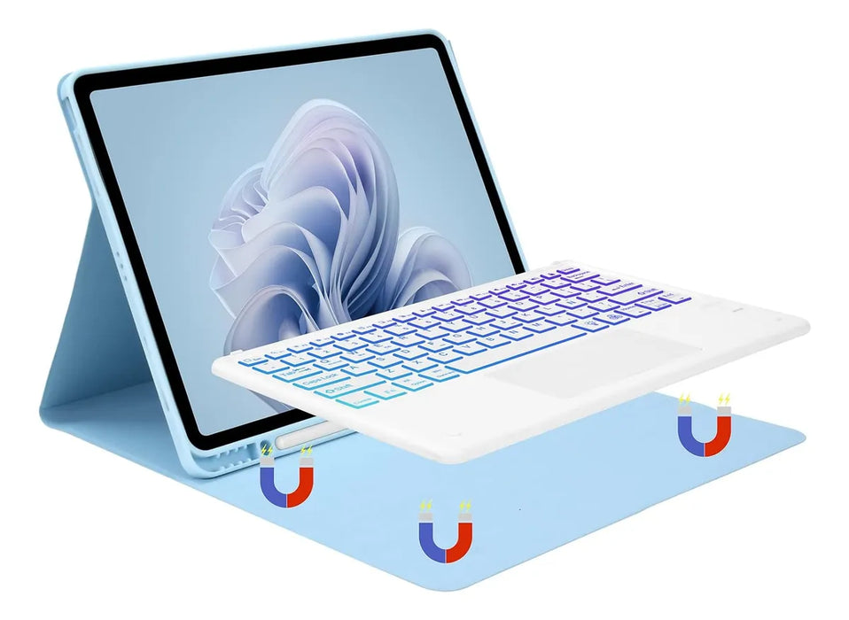Funda Teclado Tactil Lapiz P/galaxy Tab S9 Fe+/s10 Plus 12.4 GRADO B