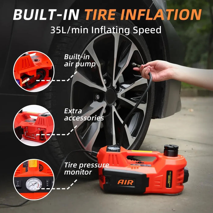 GATO HIDRÁULICO ELÉCTRICO AUTOMOTRIZ 12V 5 TON KIT 3 EN 1 - GRADO B